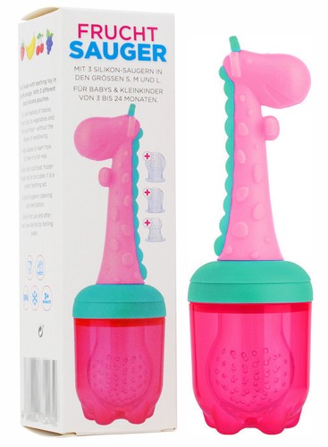 Fruchtsauger baby giraffe pink - fruchtsauger,